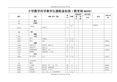 《小学数学科学教学仪器配备标准》解读与教学仪器配置指南